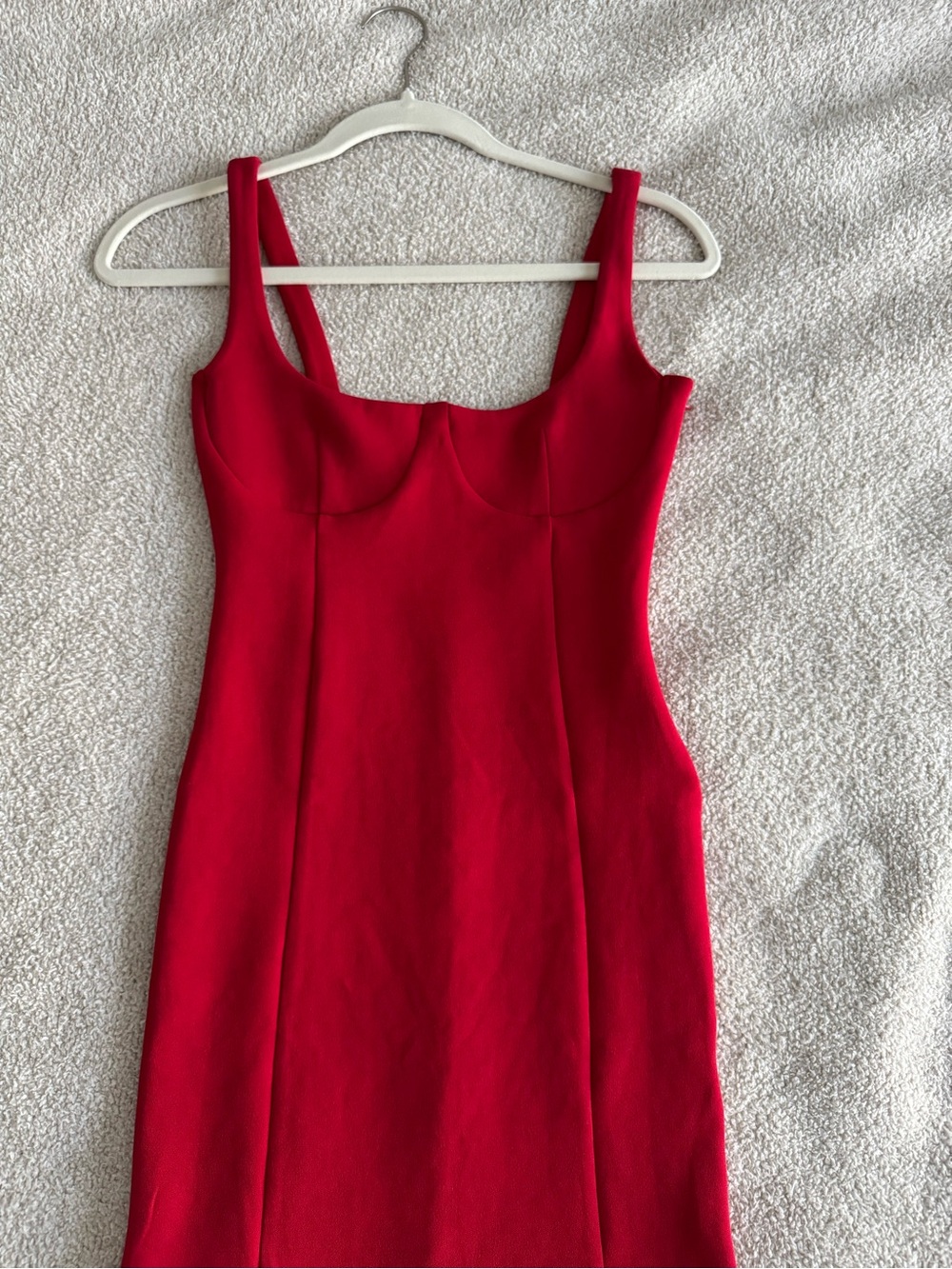 100% cotton Red Fitted Sleeveless Bodycon Dress